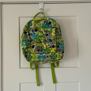 Vera Bradley Backpack Green Limes Up Floral Print